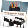 Parliky 8pcs Black Rolling Cart Hanging Cup Storage Bin for Salon Utility Hanging Trash Bucket for Tattooing Supplies view 2