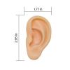 Vnmcry Fake Ear Piercing Practice Silicone Artificial Ear Realistic Flexible Body Parts Simulated 3D Ears Mannequin for Earring Jewelry Display Party Cosplay (Left Ear) view 2