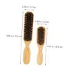 Beatifufu 2pcs Beard Grooming Set Bristle Hair Brush Cleaning Brush for Men Ergonomic Handle Lightweight Design for Home Salon Use for Beard Hair Styling view 3