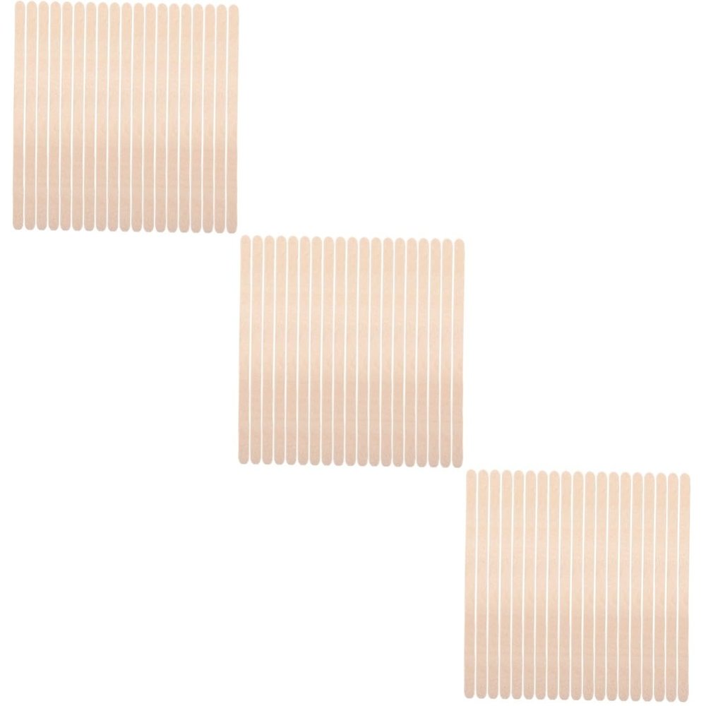 Mikinona 300pcs Wooden Applicator Sticks Hair Removal Spatula Tool for Waxing Eyebrow Shaping More Comfortable Edge Design Versatile Use for Salon Home