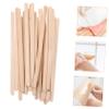 Mikinona 500pcs Wooden Waxing Sticks Applicators Thick Edge Spatula for Hair Removal Eyebrow Shaping and Facial Application Safe and Comfortable Use for Home and view 2