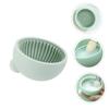 Baluue Silicone Makeup Brush Cleaning Pad Practical Rinsing Tool for Efficient Makeup Brush Care Durable Handheld Design for Home and Salon Use Random Color view 2