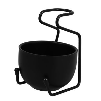 SOESFOUFU 1set Stainless Steel Shaving Brush Stand Shaving Bowl for Daily Use Convenient Storage for Men's Grooming Essentials