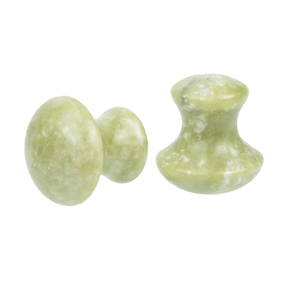 Baluue 2pcs Jade Roller and Gua Sha Face Massager Facial Massage Tool Eye Massager Neck Beauty Scraping Roller Facial Jade