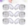Beatifufu 6pcs Mini Aluminum Boxes for Cosmetics Round Containers Seamless Lid Closure for Creams Ointments and Makeup Storage Portable for Travel and Camping view 2