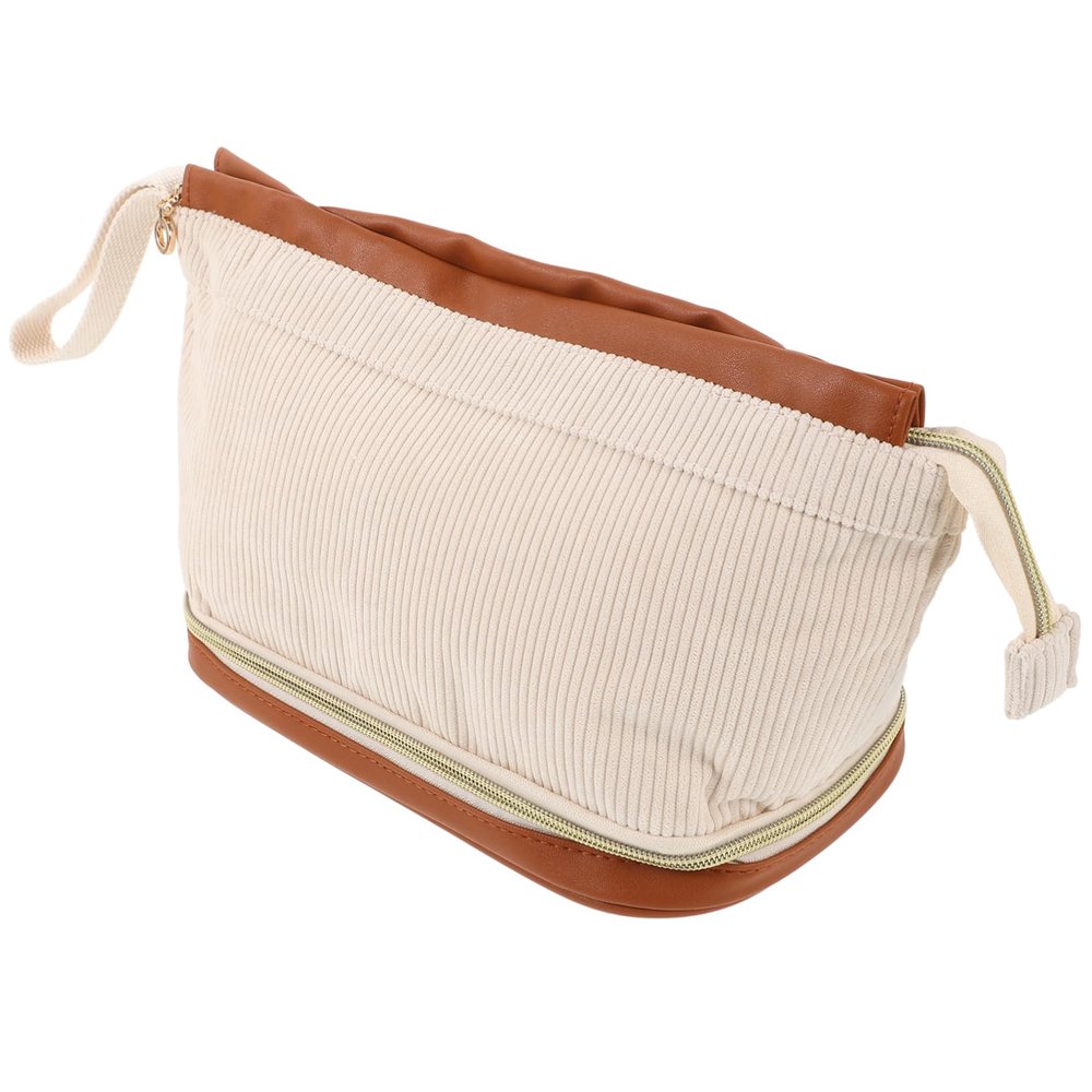 COLLBATH Portable Makeup Organizer Bag Travel Toiletries Bag Zipper Closure Large Space for Cosmetics