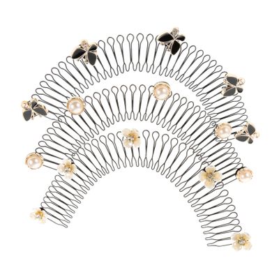Baluue 3pcs Hair Finishing Fixer Girls Hair Clips Comb u Shape Pins for Women Thick Clips