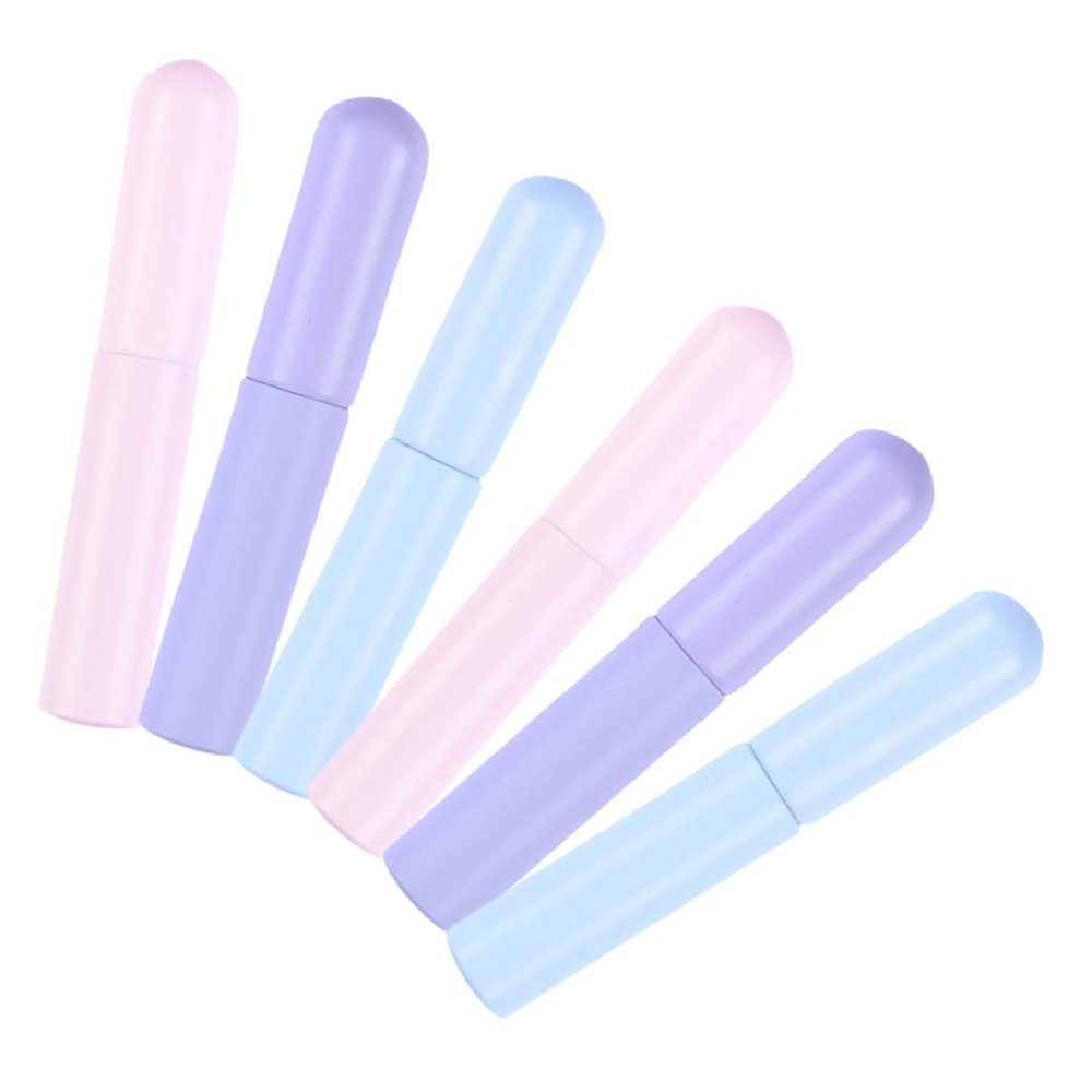 Baluue 6pcs Lip Brush Portable Lip Makeup Applicators for Precise Color Application for Liquid Cosmetics Includes Colors