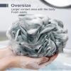 MTDLYICE Loofah Sponge, XXL Large Loofah 100g 4 Pack, Bath Sponge Soft Mesh Shower Loofah for Men, Body Scrub, Shower Pouf Bath Accessories, for Body Wash, Soap (Blue Gray) view 2