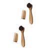 BCOATH 4pcs Wooden Pig Bristles Nail Cleaning Brush Set Dual-Sided Handwashing Tool for Effective Finger and Nail Hygiene view 1