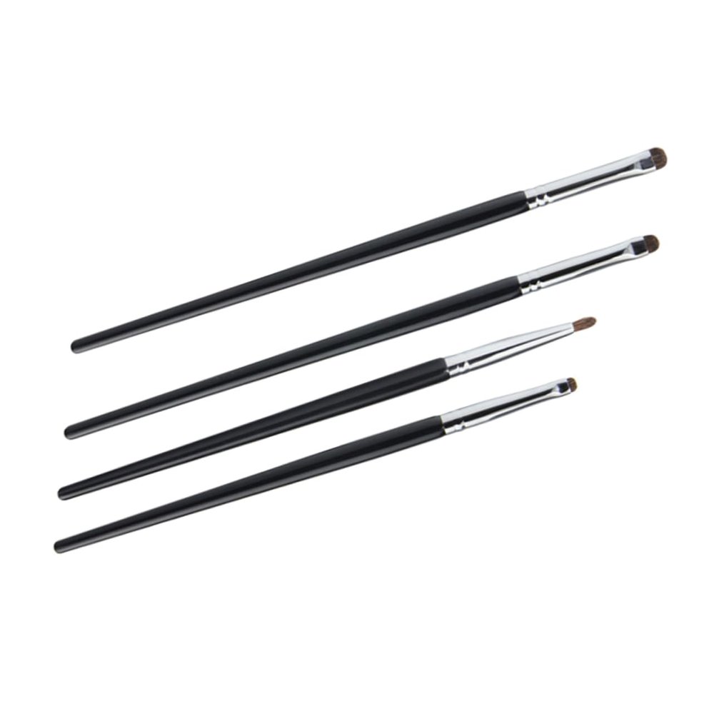 Beatifufu 4pcs Fine Precision Eyeliner Brush Eye Makeup Compact Easy Use Applicators for Delicate Application and Blending Suitable for Beginners and Professionals