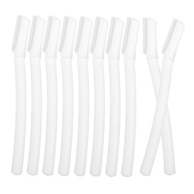 Beatifufu 10pcs Eyebrow Trimmer Set Eyebrows Razor Womens Razors Clothes Shaver Shaving Razor Hair Shaver Face Shavers for Women Facial Shavers Eye Brow Razors Stainless Steel White
