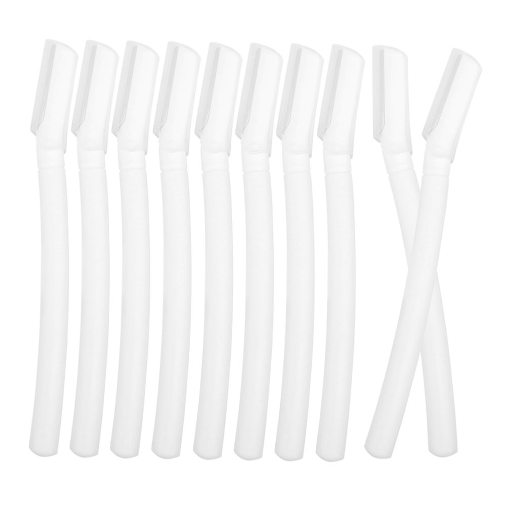 Beatifufu 10pcs Eyebrow Trimmer Set Eyebrows Razor Womens Razors Clothes Shaver Shaving Razor Hair Shaver Face Shavers for Women Facial Shavers Eye Brow Razors Stainless Steel White