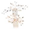 Baluue Elegant Metal Pearl Hair Side Comb Wedding Hair Accessories for Bridal Bridesmaid Mother of Bride view 1