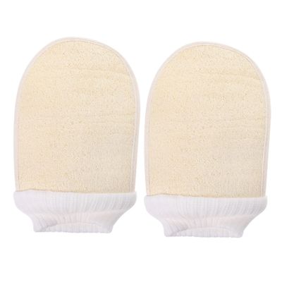 MERRYHAPY 2pcs Loofah Exfoliating Gloves Scrubber for Feet Dead Skin Remover Shower Exfoliator