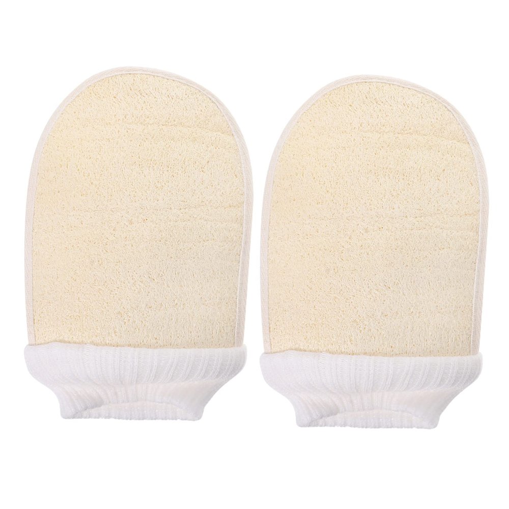 MERRYHAPY 2pcs Loofah Exfoliating Gloves Scrubber for Feet Dead Skin Remover Shower Exfoliator