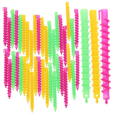 Baluue 100pcs Spiral Perm Rods for Long Hair Non-slip Curling Tools for Women Multi-color Hair Rollers for Home and Salon Use for Diy Hairstyles