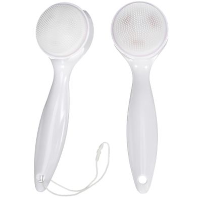 Baluue 2pcs Manual Silicone Face Scrubber for Acne Exfoliating Body Face Brush