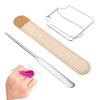 Baluue Cosmetic Bags for Women Makeup Palette Stainless Steel Mixing Spatula for Professionals view 1