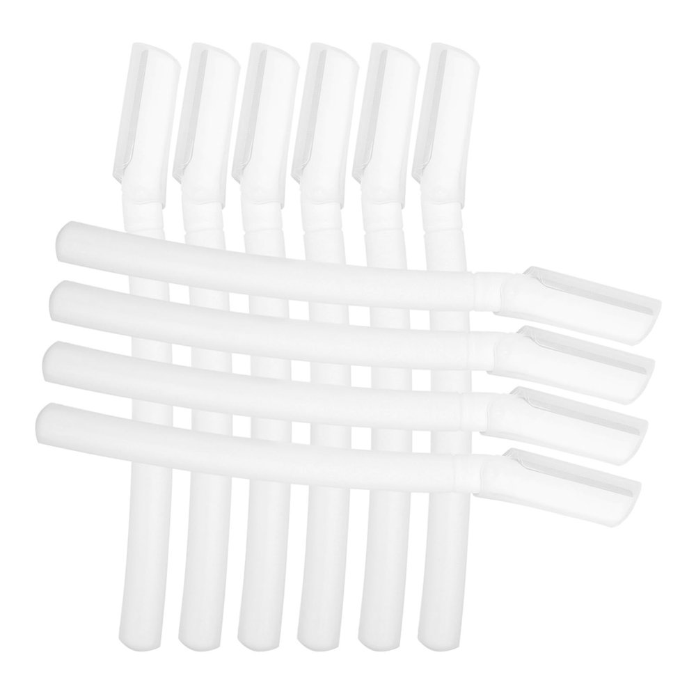 Baluue 10pcs Eyebrow Razor Women Brow Shaver Tool for Hair Removal Portable Material