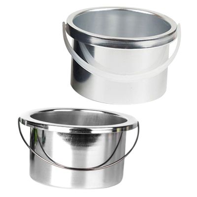 Baluue 2pcs Wax Warmer Inner Pan Aluminum Wax Melting Dish for Hair Removal Compatible Machines Easy to Clean and Maintain for Home and Salon Use