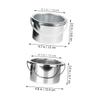 Baluue 2pcs Wax Warmer Inner Pan Aluminum Wax Melting Dish for Hair Removal Compatible Machines Easy to Clean and Maintain for Home and Salon Use view 2