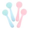 Baluue 4-Piece Silicone Face Scrubber Set Gentle Facial Exfoliator for Makeup Removal Cleansing Brush for Blackheads Blue Pink Travel-Friendly Skincare Tool view 1