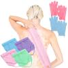 4Pcs Exfoliating Back Scrubber with Handle and 2 Pairs Shower Bath Gloves Bath Set for Shower Bath Exfoliator Stretchable Skin Massages Back Scrubber Improve Blood Circulation view 1