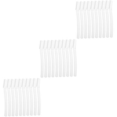 Baluue 30pcs Eyebrow Trimmer Cover Facial Hair Razors Hair Removal Tool Portable Lightweight