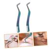 Baluue 2pcs Professional Eyelash Applicator Tools Precision Tweezers for Eyebrow and Lashes Lash Extension Tweezers view 3