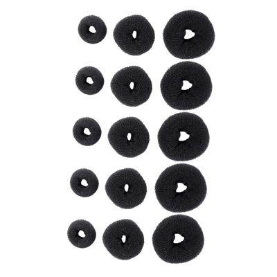 Baluue 15pcs Hair Donut Bun Maker Includes and Doughnut for Easy Hair Styling and Natural Buns for Daily Wear and Special Occasions