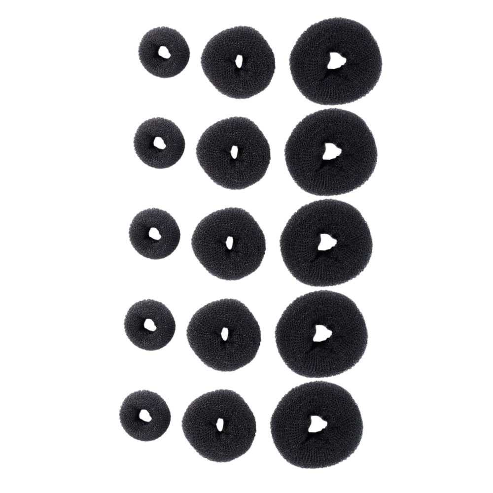 Baluue 15pcs Hair Donut Bun Maker Includes and Doughnut for Easy Hair Styling and Natural Buns for Daily Wear and Special Occasions
