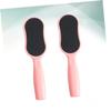 SOESFOUFU 2pcs Double-Sided Foot File Ergonomic Pedicure Rasp for Callus Removal and Foot Care for Smooth Skin Pink Color for Home Professional Use view 2