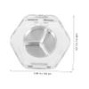 Baluue 8pcs Hexagon Eye Shadow Pans for Makeup Empty Pans for Blush Case Lip Balm Sturdy Portable for Women view 3
