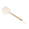 SOESFOUFU 3pcs Wooden Long Handle Bath Balls Eco-Friendly Shower Back Scrubber for Deep Cleaning Exfoliating Massage and Skin Care Ergonomic Design Soft Bristles White Color view 1