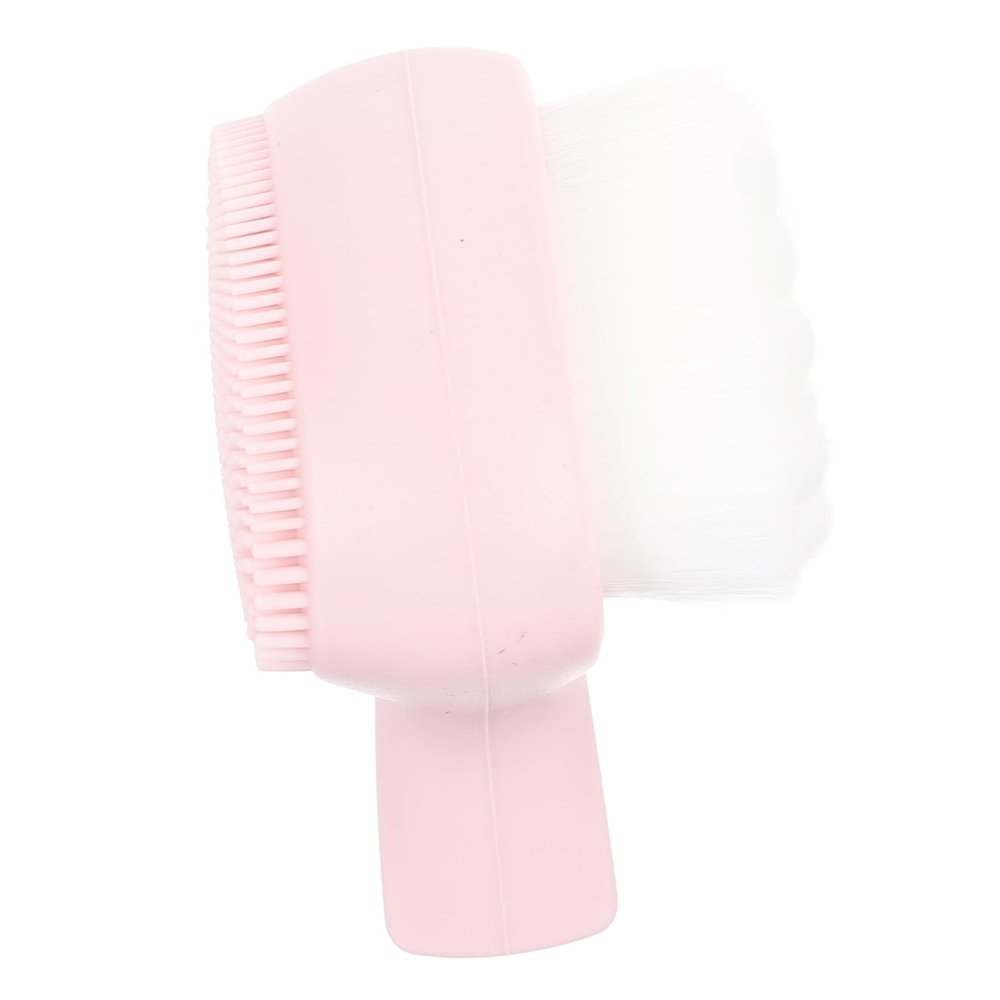 Baluue Facial Cleansing Brush with Soft Silicone Bristles Dual-Sided Exfoliator Tool for Deep Cleaning and Gentle Massaging for Women Skincare Routine