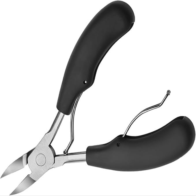 Ketlix Toe Nail Clipper, Professional Thick & Ingrown Toenail Tool, Sharp Curved Blade, Black