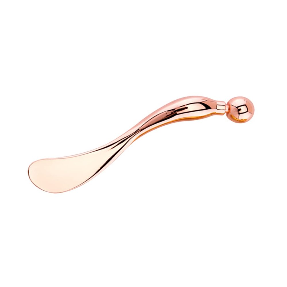 SOESFOUFU Zinc Alloy Eye Cream Spoon for Eye Fatigue Relief Reusable Beauty Tool for Massage and Blood Circulation Eco-friendly Rose Gold Design for Skincare Routine