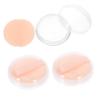 3 Sets Empty Makeup Powder Case with Puff Portable Airtight Orange view 1