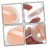 3 Sets Empty Makeup Powder Case with Puff Portable Airtight Orange view 3