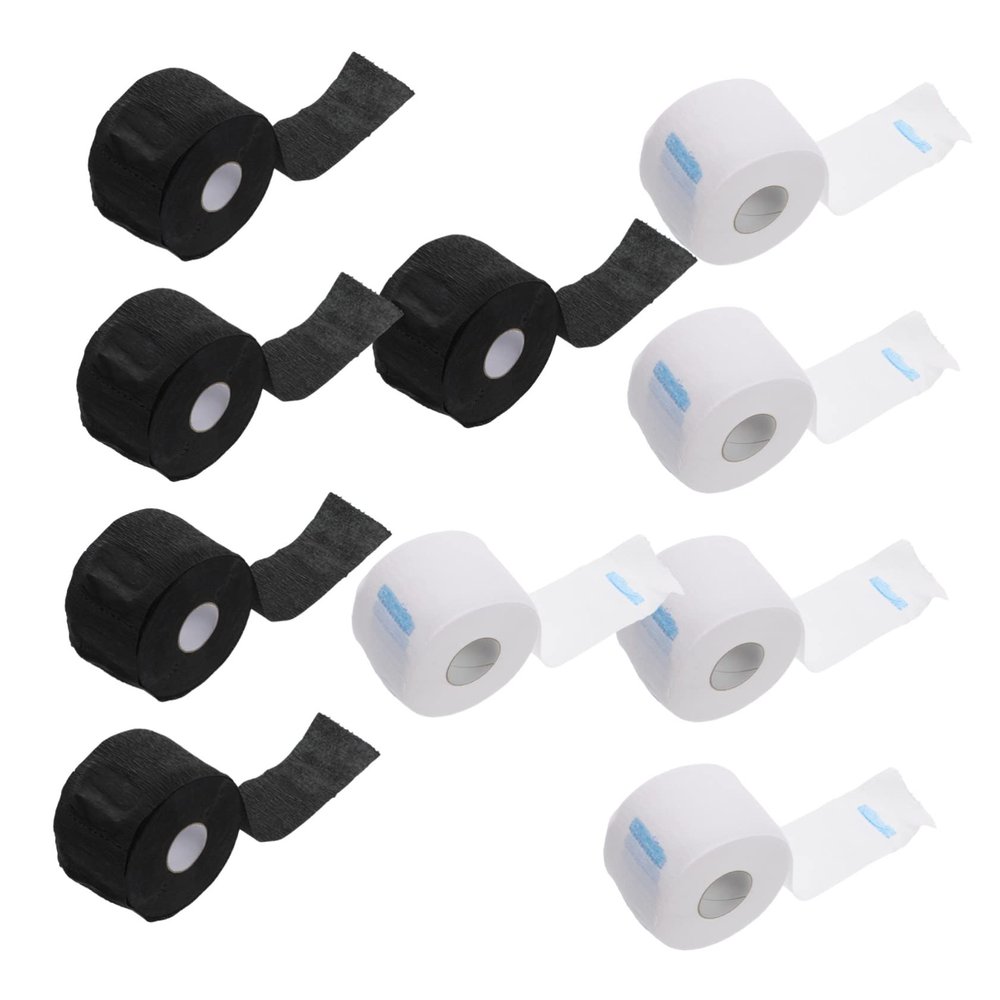 minkissy 10rolls Disposable Hair Styling Neck Papers for Salon Use Easy to Use One Design Professional Barber Supplies Convenient Hairdressing Tools