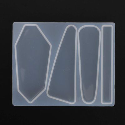 2Pcs Silicone Resin, Barrette 2Pcs Barrette Silicone DIY Hair Stick Making Geometric Pin Tools (Type 2)