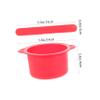 IWOWHERO Silicone Wax Warmer Bowl Set of 2 High Temperature Resistant Wax Melting Pot with Stirring Sticks for Hair Removal view 2