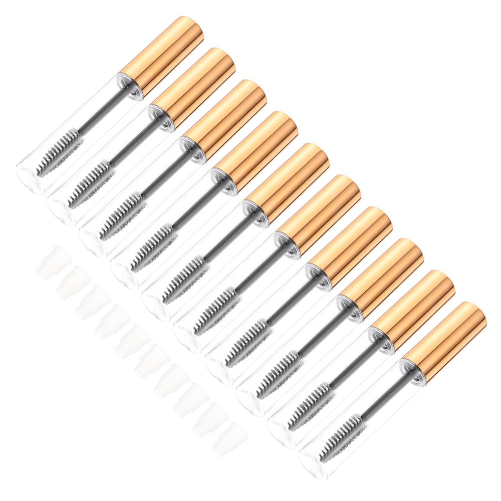Healeved 10Pcs 10ml Empty Mascara Tube with Wand Round Container for Travel and Storage