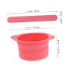NOLITOY Foldable Hair Removal Wax Pot Bowl Set 4pcs Wax Warmer Liners Heatproof Silicone Pot Pink Purple view 2