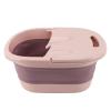 ANGGREK Foot Soaking Bucket, Foldable Massage Acupoint Foot Soak Tub for Dormitory (Red) view 1