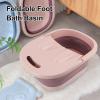 ANGGREK Foot Soaking Bucket, Foldable Massage Acupoint Foot Soak Tub for Dormitory (Red) view 4