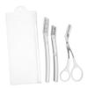 Baluue 1set Eyebrow Kit Eyebrow Trimmer and Scissors for Precise Grooming Non- Handle for Easy Use Safe and Shaping Tools for Men and Women view 1