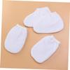 NOLITOY 2pairs Paraffin Wax Gloves for Hand and Feet Treatment Insulated Mitt Covers for Heat Therapy Spa Washable Cloth Smooth Liner Snap Closure Design White view 2