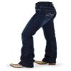 Cowgirl Tuff Women's Pull-on Dark DFMI Jeans Dark Wash SH & Cooling Towel view 3
